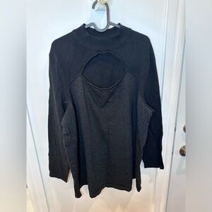 Michel Studio Black Cutout Sweater Top